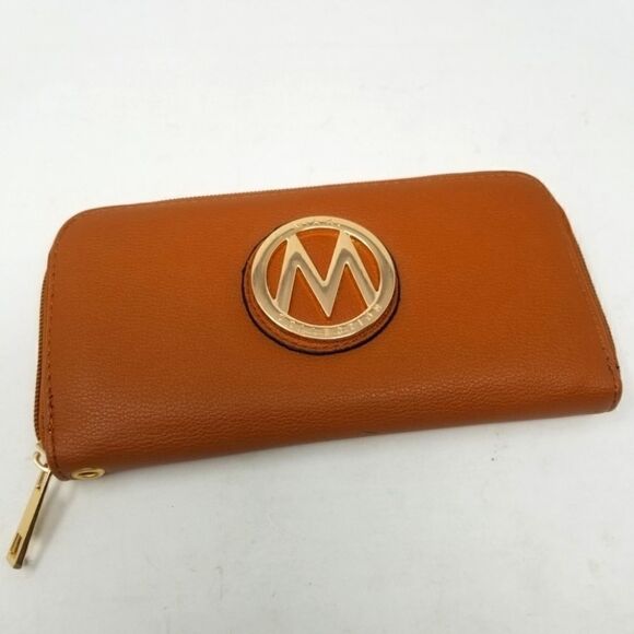 Mia K Collection Brown Faux Leather Wallet - Picture 1 of 14